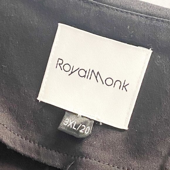 Royal Monk Black Red Strawberry Fields Collar Swing Sleeveless Dress No Belt 3X - Picture 11 of 11